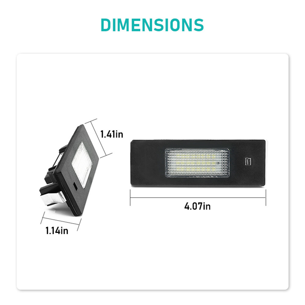 2Pcs For BMW 1 Series E81 E87 E87N F20 F21 LED License Plate Light Assembly Kit