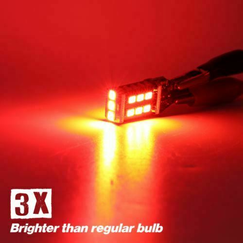 T15 921 912 Flash Strobe Red LED Center High Mount Stop 3RD Brake Light Bulbs