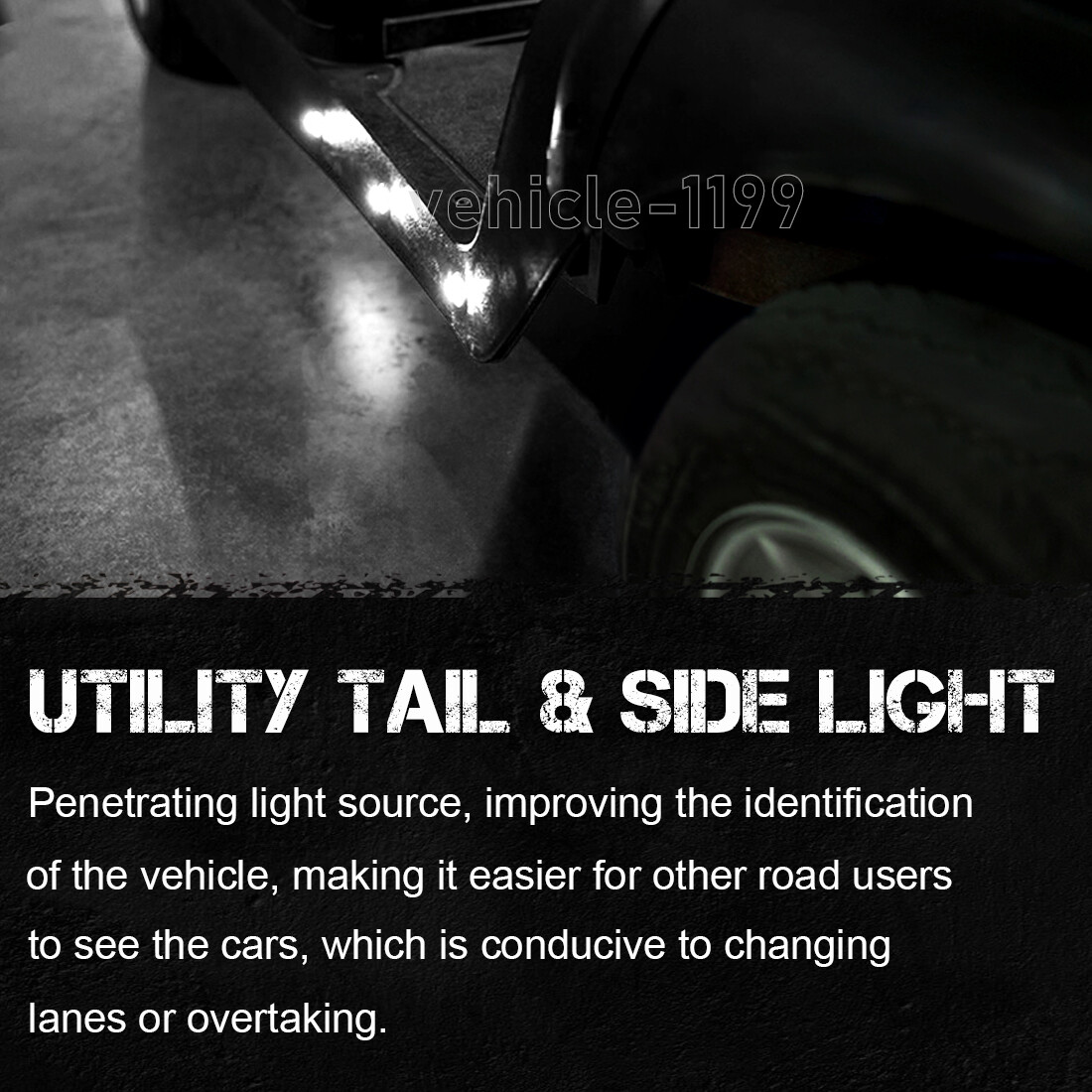 20x 3/4″ Clear White LED Side Marker Lights Round 12V Truck Trailer Bullet Light