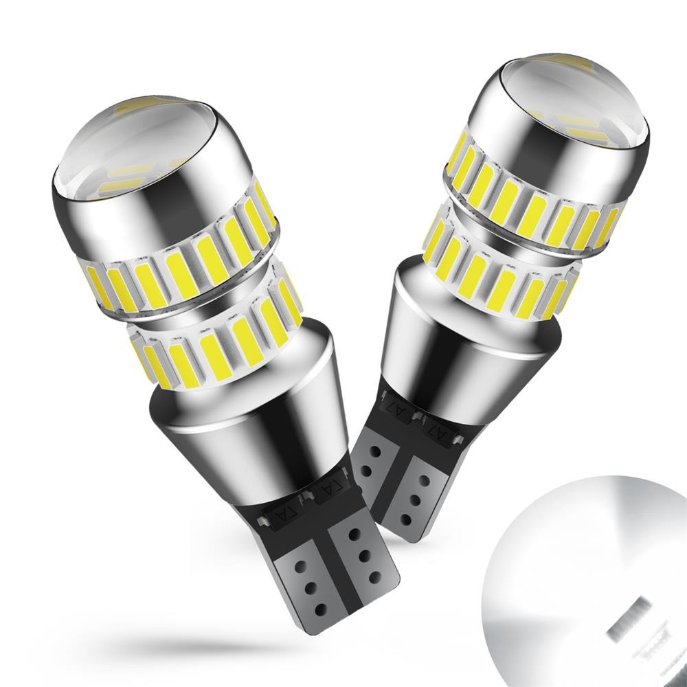 Pair Super Bright White LED Bulbs for Car Backup Reverse Light 912 921 T15 W16W