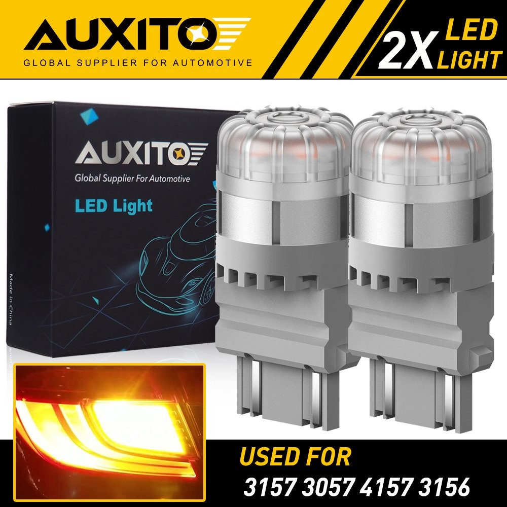 AUXITO 3157 3156 Amber Yellow LED Signal Parking Turn Light Bulb Error Free