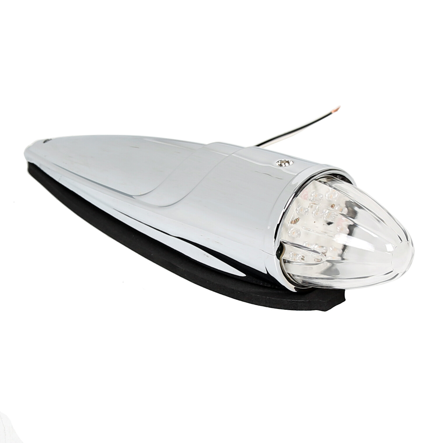 5x Clear/Amber 17 LED Torpedo Cab Marker Roof Light For Peterbilt Kenworth Mack