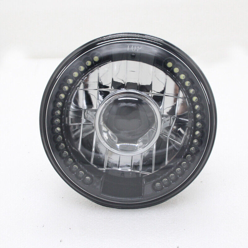 Pair 7″ Inch White LED Halo Chrome Housing Headlights For 2003-2007 Jeep Liberty