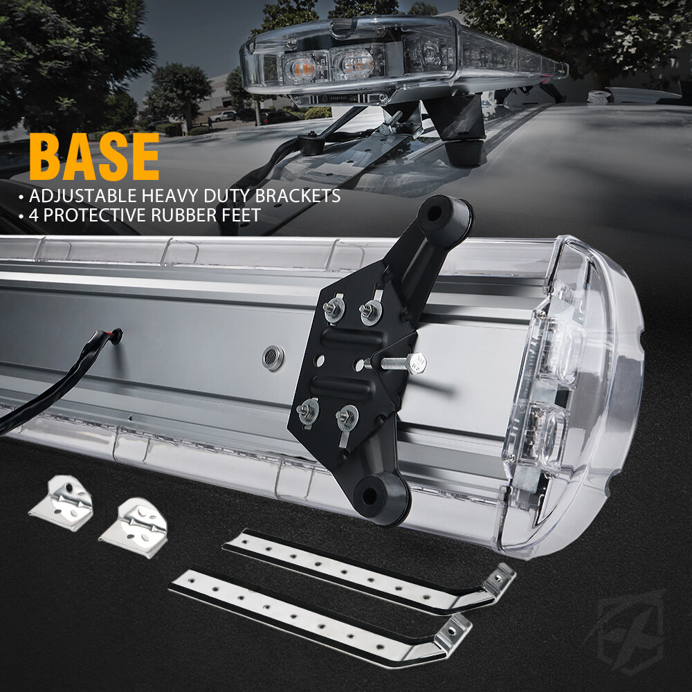 Xprite 48″ Inch 132W Amber LED Strobe Light Bar Traffic Advisor Driving Fog Lamp