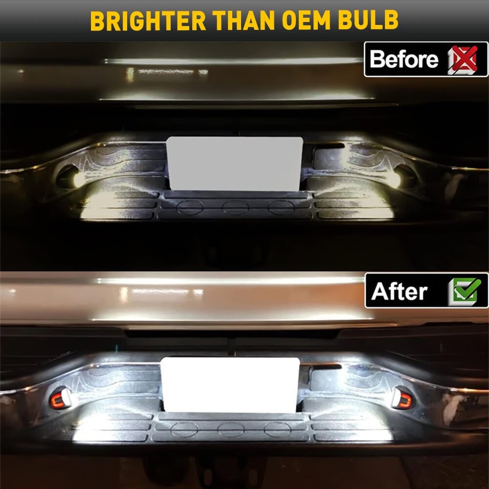 Fit Chevrolet Suburban Avalanche Tahoe 6000K LED White License Lights Plate 2Pcs