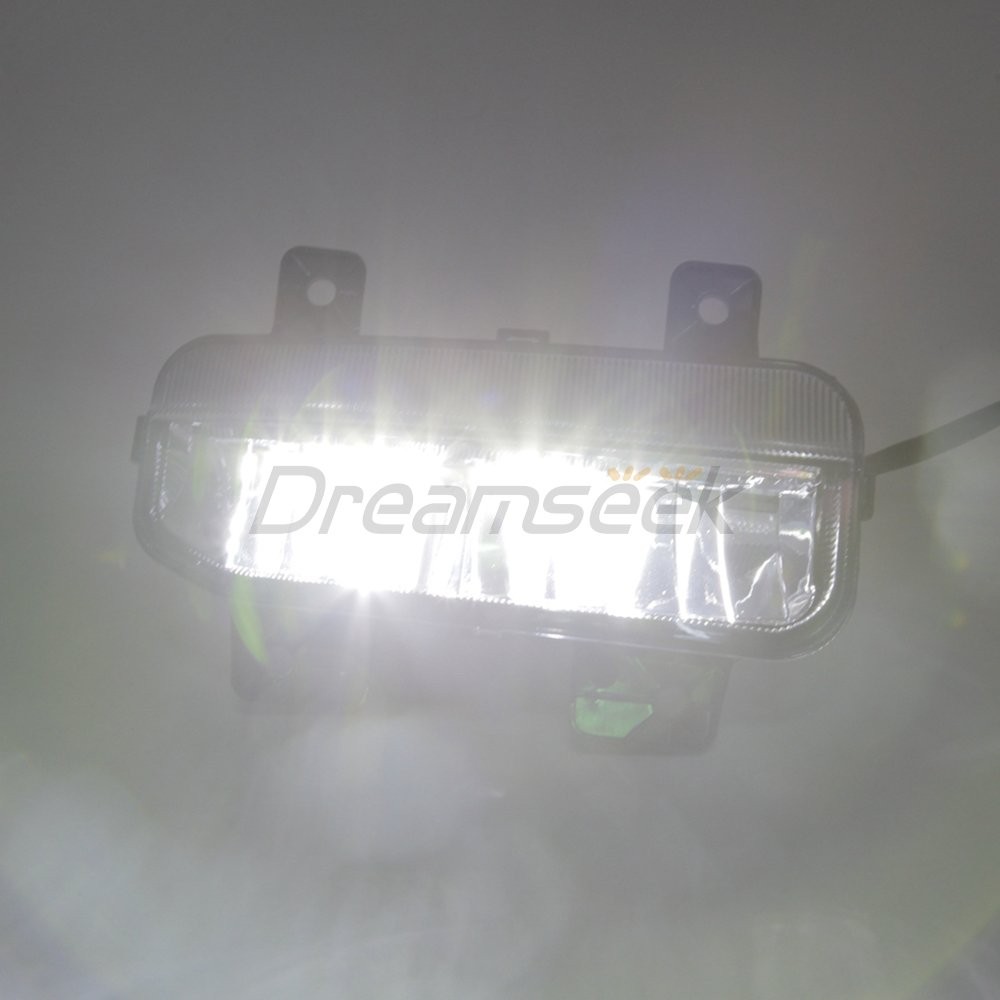 LED Fog Lamp Switch Bezel Kit for Dodge Ram 2500 3500 19-24 Front Bumper Driving