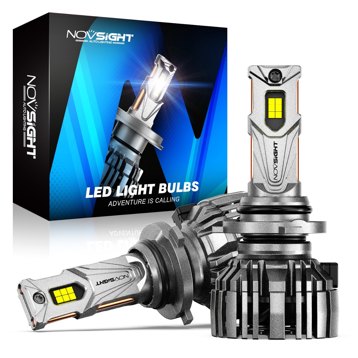 NOVSIGHT 9005 HB3 LED Headlight Bulbs 6500K 140W 30000LM High Beam 800% Brighter