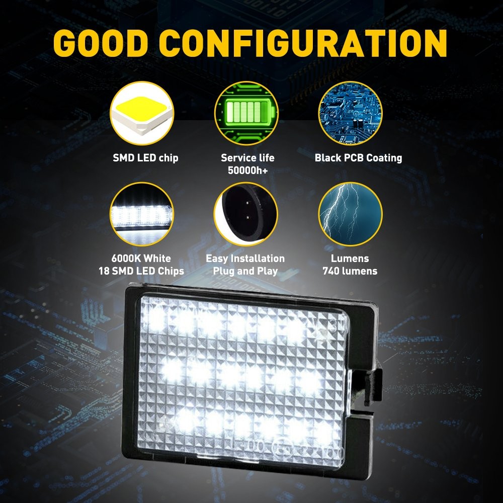 2x LED License Plate Light Lamp SET „SUPER BRIGHT“ For 2014-2021 Dodge Durango