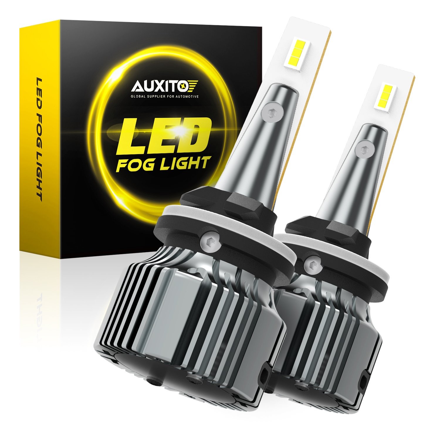 2pcs AUXITO H27W/2 881 White LED Fog Light Driving Bulbs DRL 6500K White