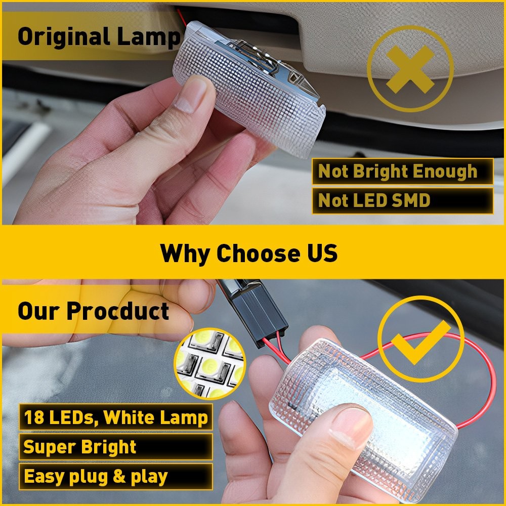 White 18LED Door Courtesy Side Light Clear Lens For 2010-2012 2011 Lexus HS250h