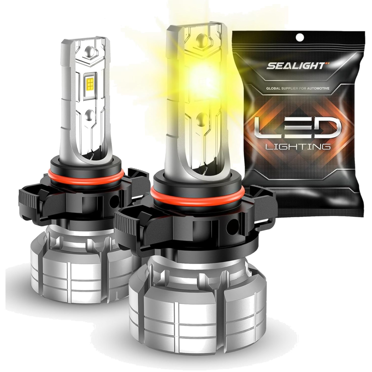 LED Fog Light Bulbs 5202 12000LM 24W 3000K Amber Yellow Pack of 2