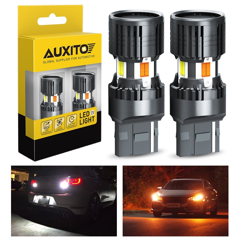 2-20PCS 7444 Parking 7443 LED Turn Switchback Light DRL Signal Bulbs Dual Color