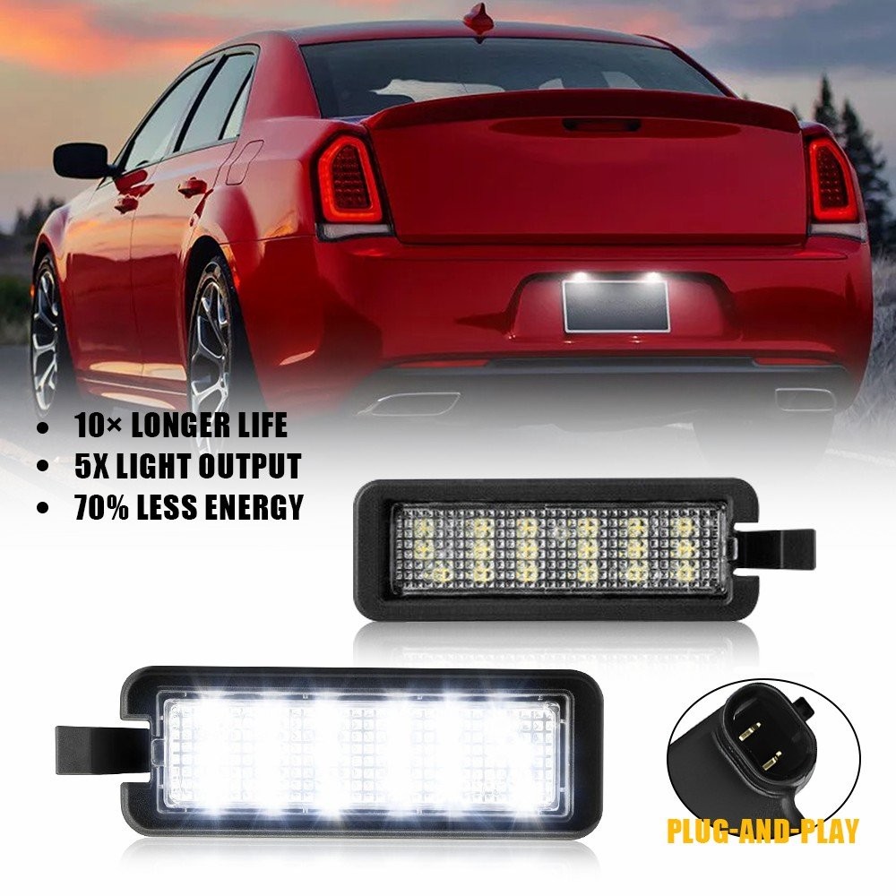 2PC For 2015-2021 Chrysler 300 Dodge Charger Challenger License Plate Tag Lights