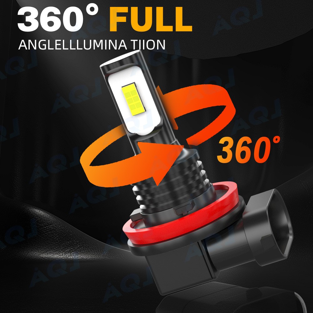 6000K White LED Headlight+3000K Yellow Fog Light Bulbs For Pontiac G5 2007-2010