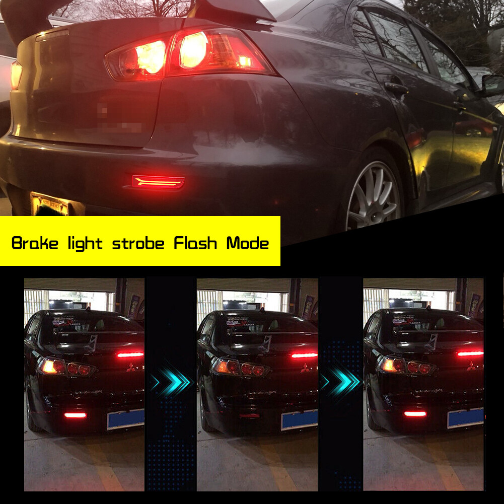 Amber Side Marker & Red Tail Brake Turn Signal Lights For Mitsubishi Lancer EVO