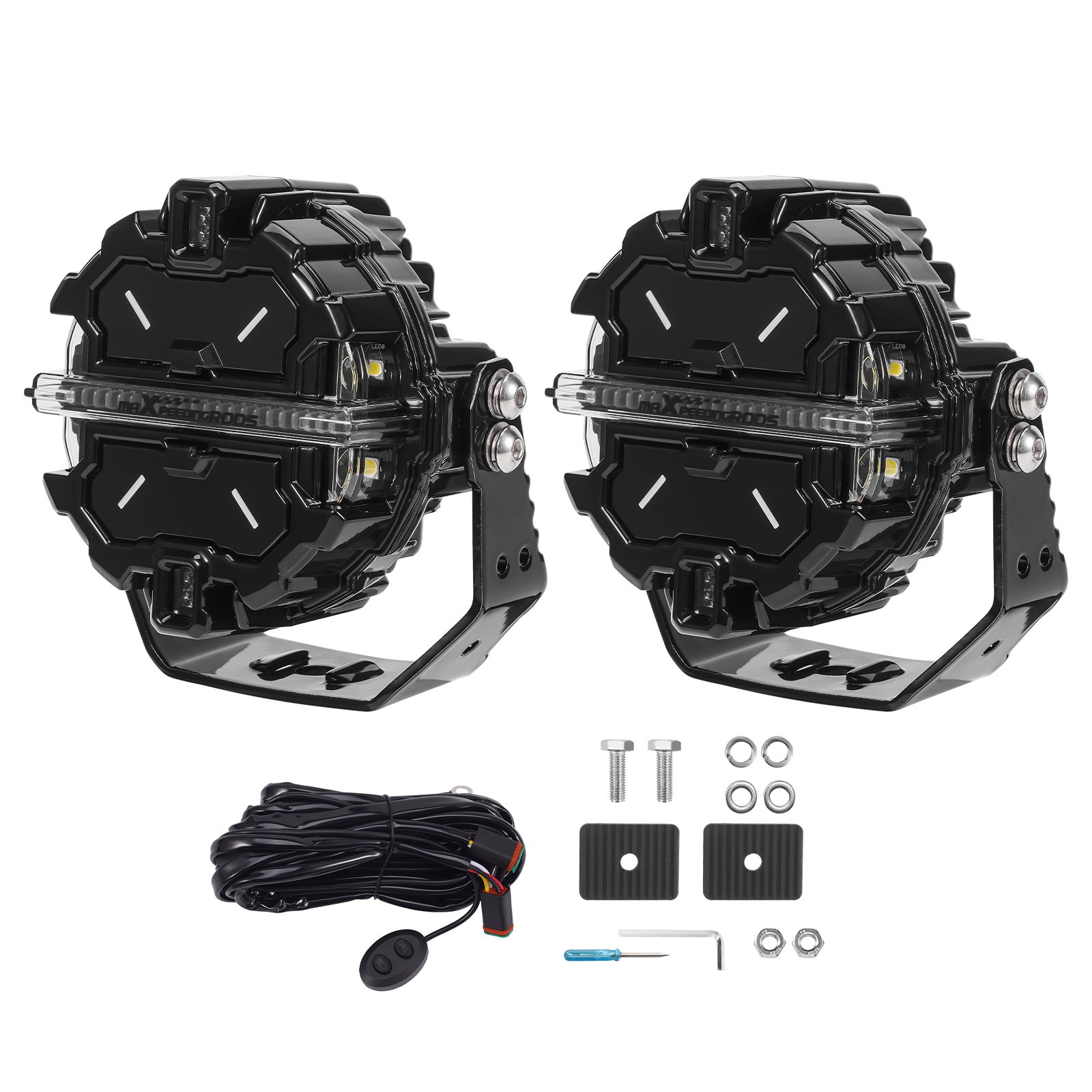 160W LED Work Light Pods Spot Flood Combo IP68 For Truck Jeep SUV ATV Marine 4X4
