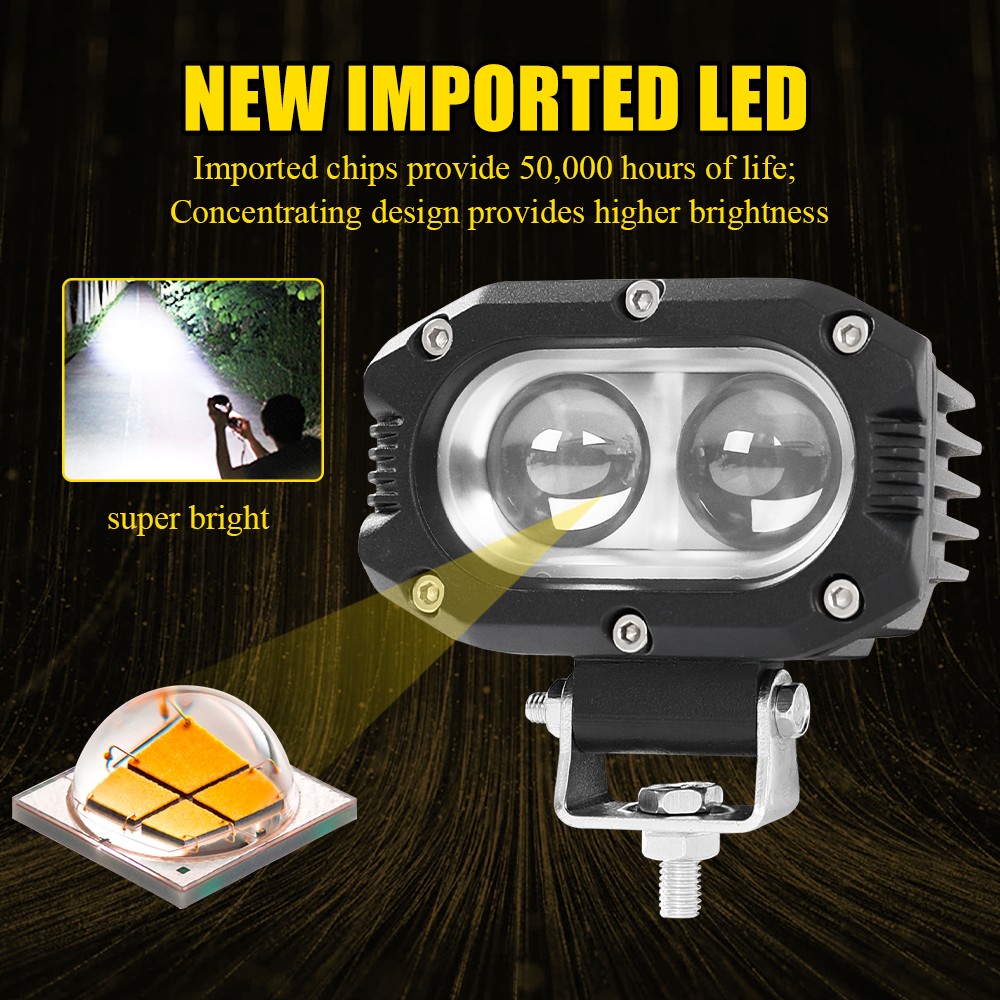 2X 4″ 48W Cube Pods LED Light Bar Driving Reverse Combo Offroad 4WD E-bike Motor