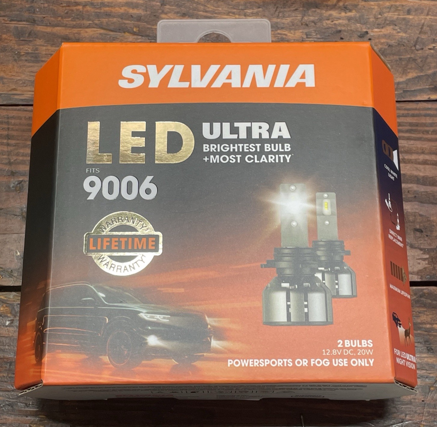 SYLVANIA 9006 LED Ultra Headlight Bulbs Brightest White Lifetime Warranty 🔥