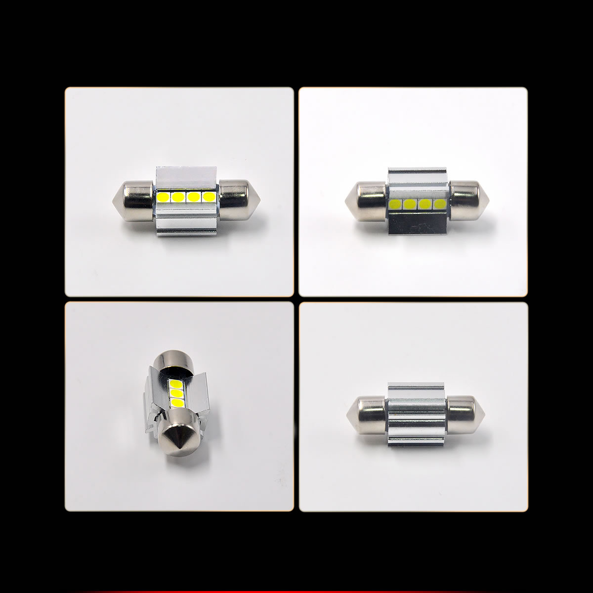 LASFIT 4x 6000K White 31MM DE3175 DE3022 LED Interior Map Dome Trunk Light Bulbs