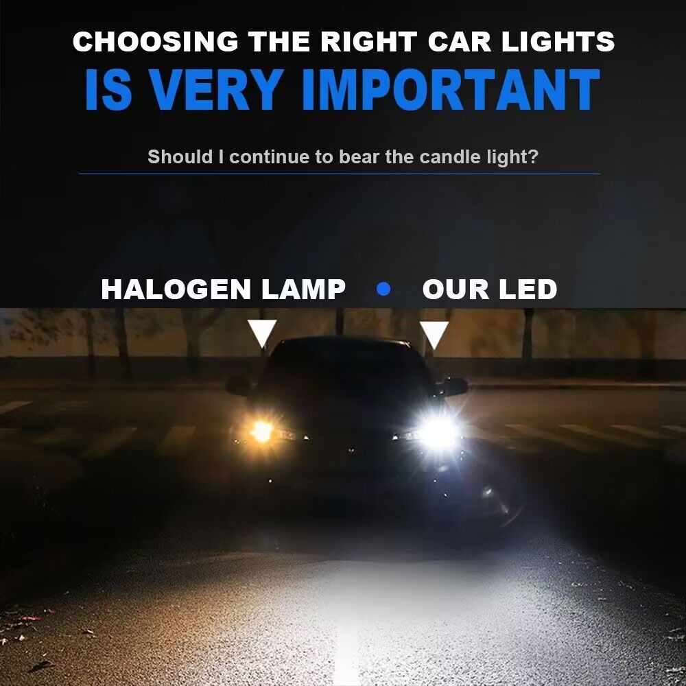 For Hyundai Tucson 2010-2013 4x Combo 9003 H4 880 LED Headlight Fog Light Bulbs