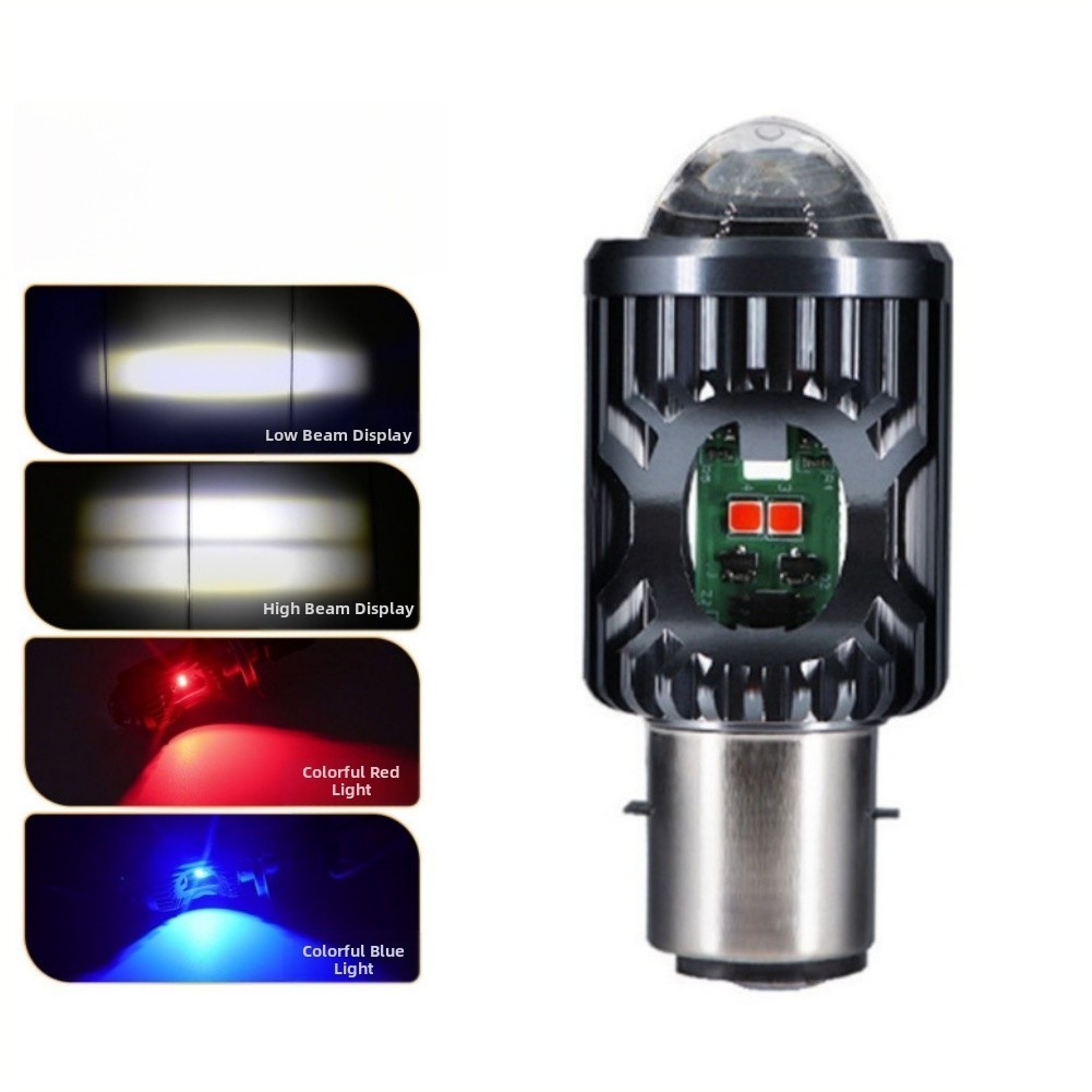 LED Headlight with Aviation Aluminum White Yellow Lens Red Blue for P15D