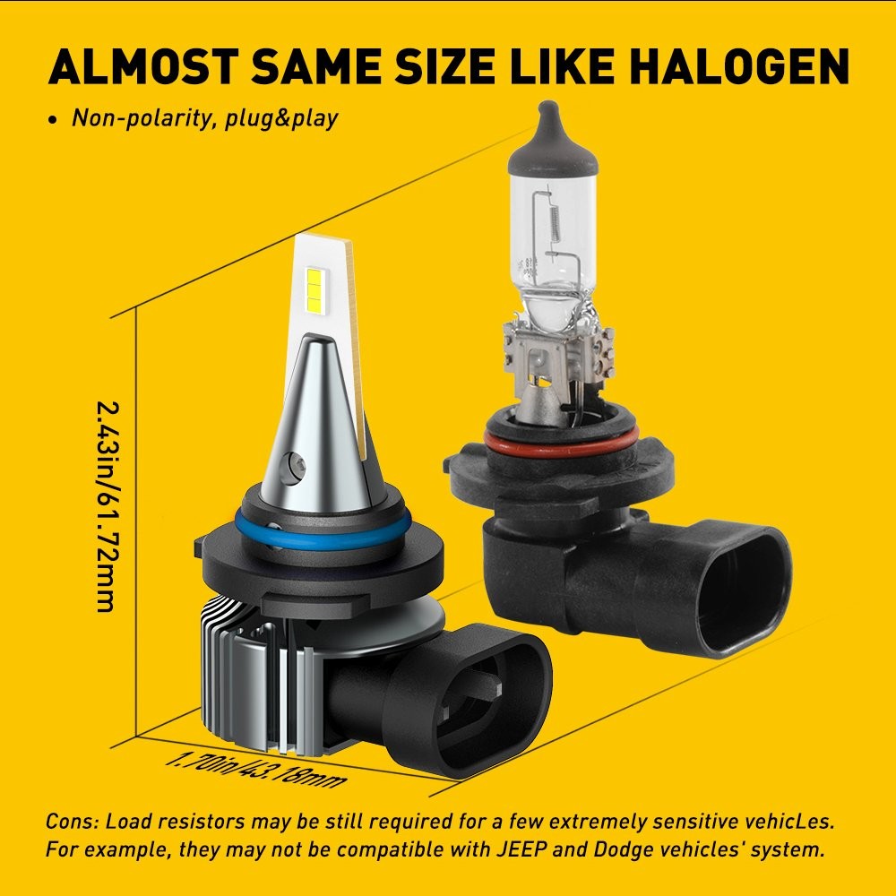 AUXITO Error Free CANBUS 9006 HB4 LED Daytime Running Light Bulb Fog Light Bulbs
