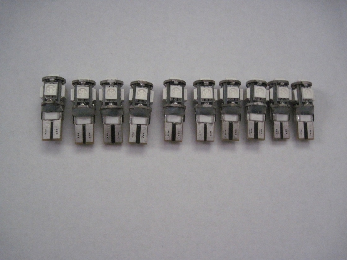 10 pcs Canbus Error Free T10 194 W5W led 5-5050 smd Fit BMW Benz Ultra Blue