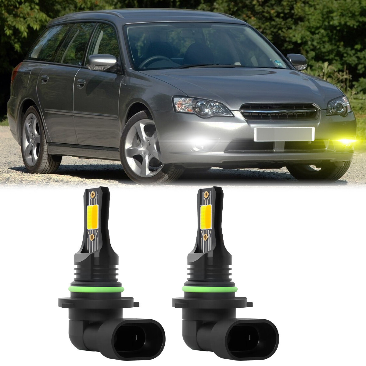 For Subaru Outback 2000-2004 2X 6000K 3000K Dual Colour LED Fog Light Bulbs