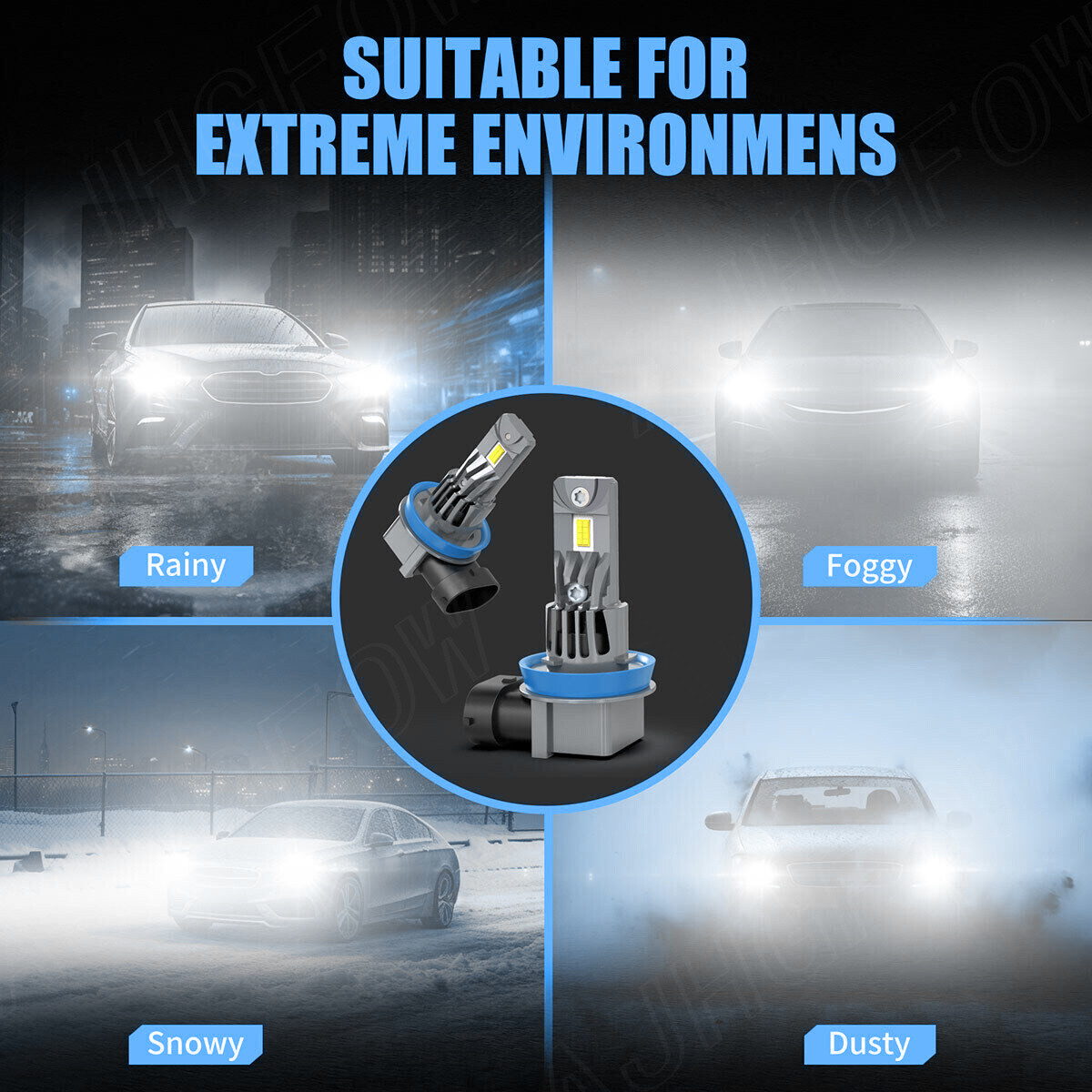 LOW + HIGH Beam For Chevy Silverado 2023 2024 2025 LED Headlight Bulbs H9 H11