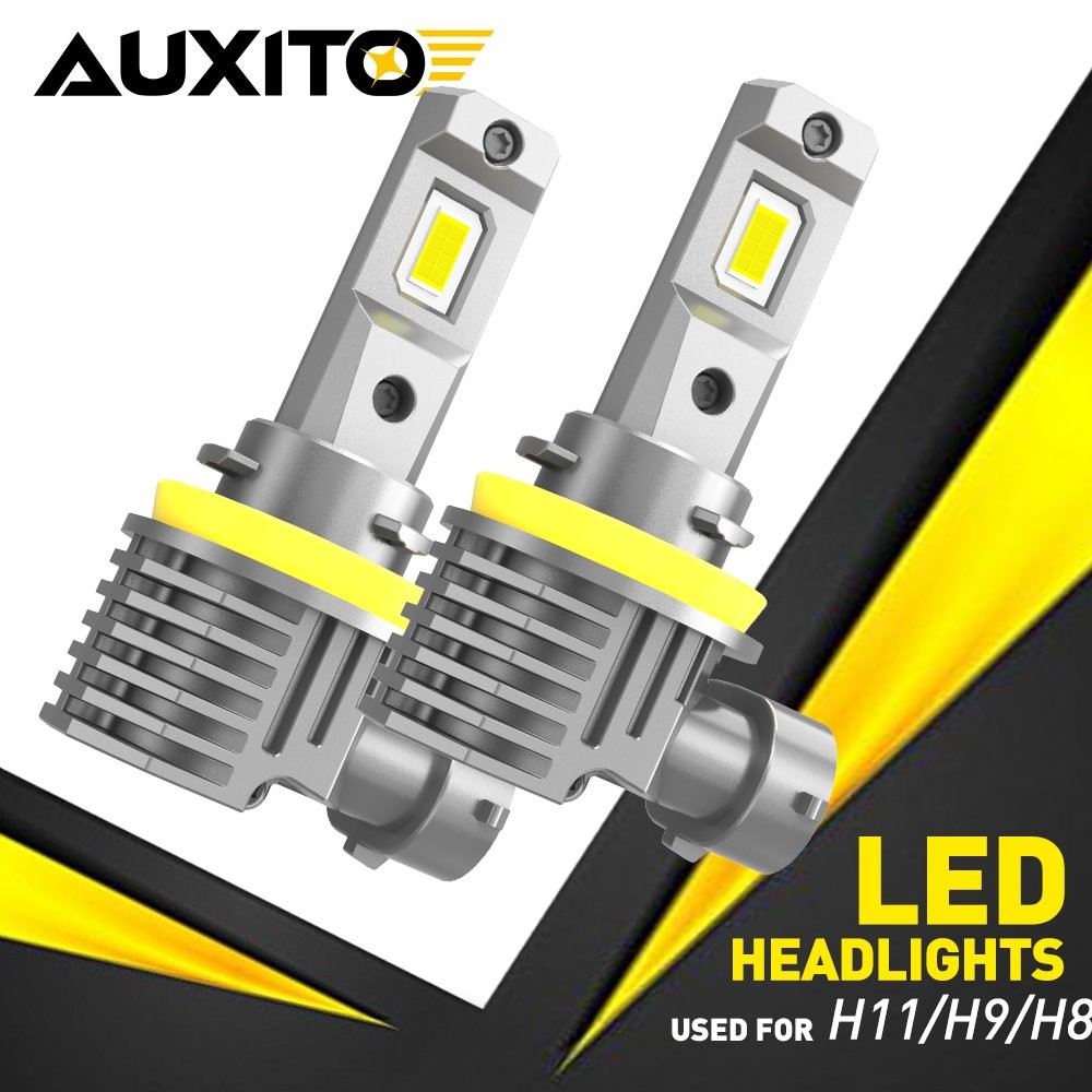 Auxito H11 LED Headlight Bulb Low Beam Fanless 6500K Pure White Plug & Play 2pcs