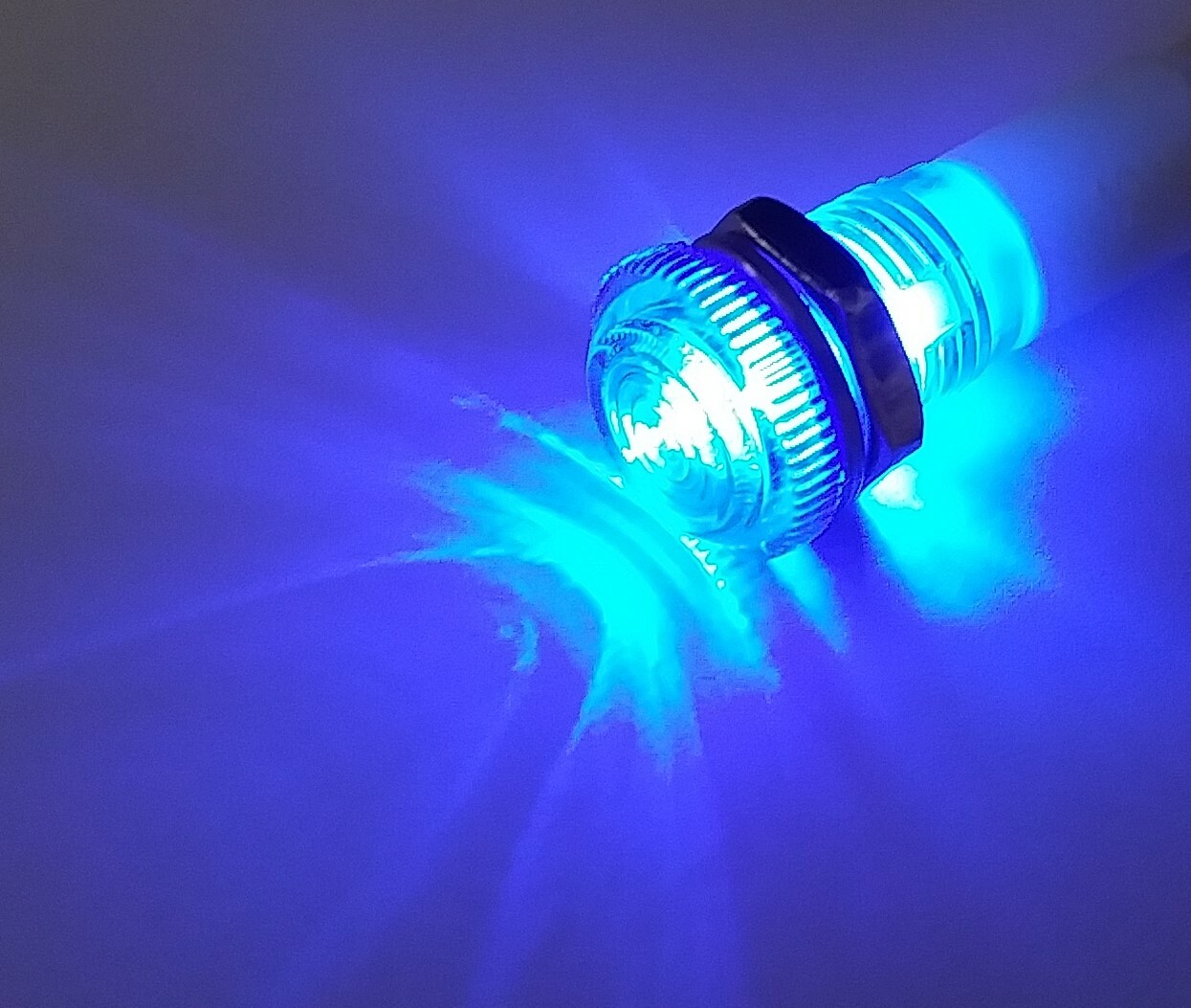 BBT 12 volt Waterproof Bright Blue LED Low-Profile Indicator Light