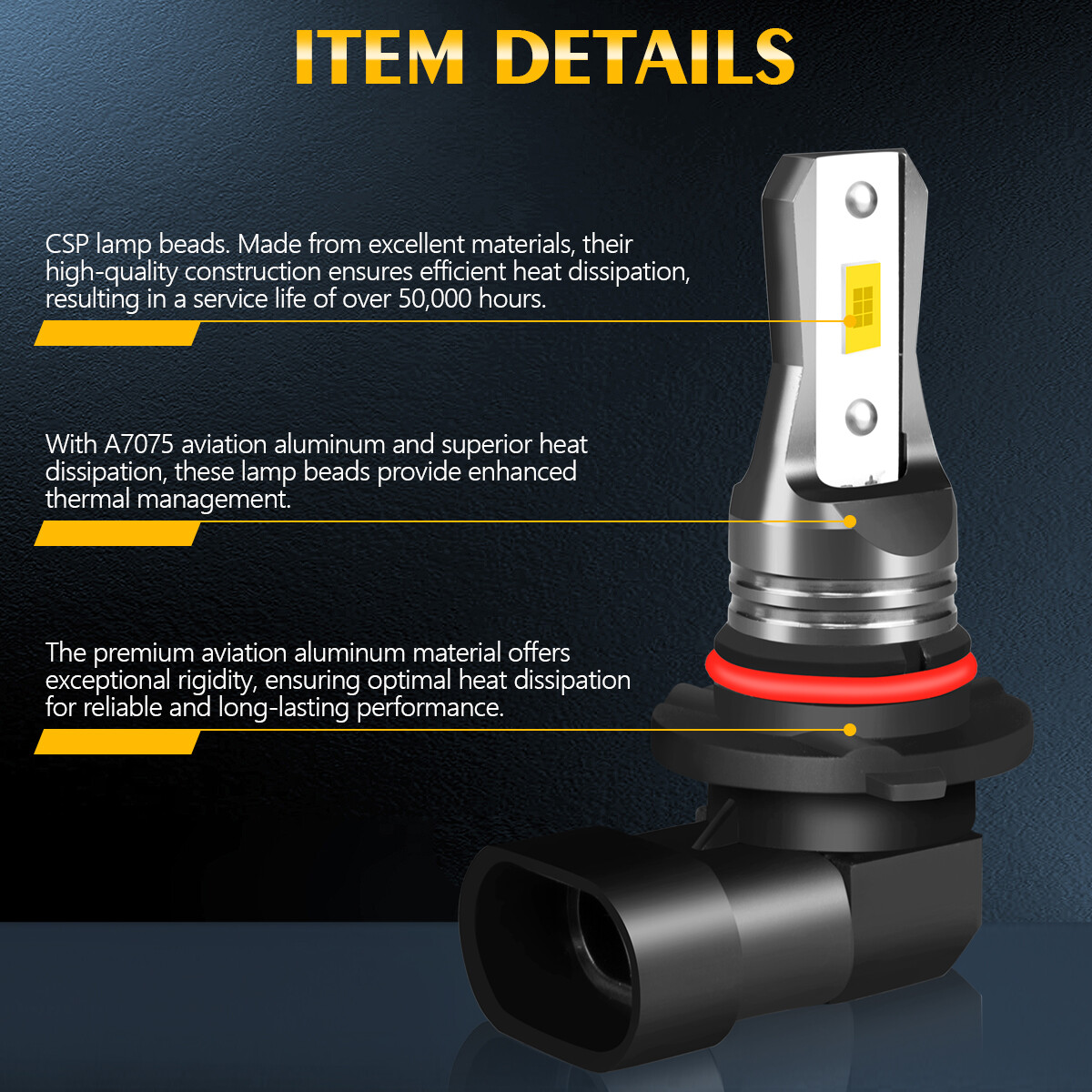 9005 LED Headlight Super Bright Bulbs Kit White 6500K