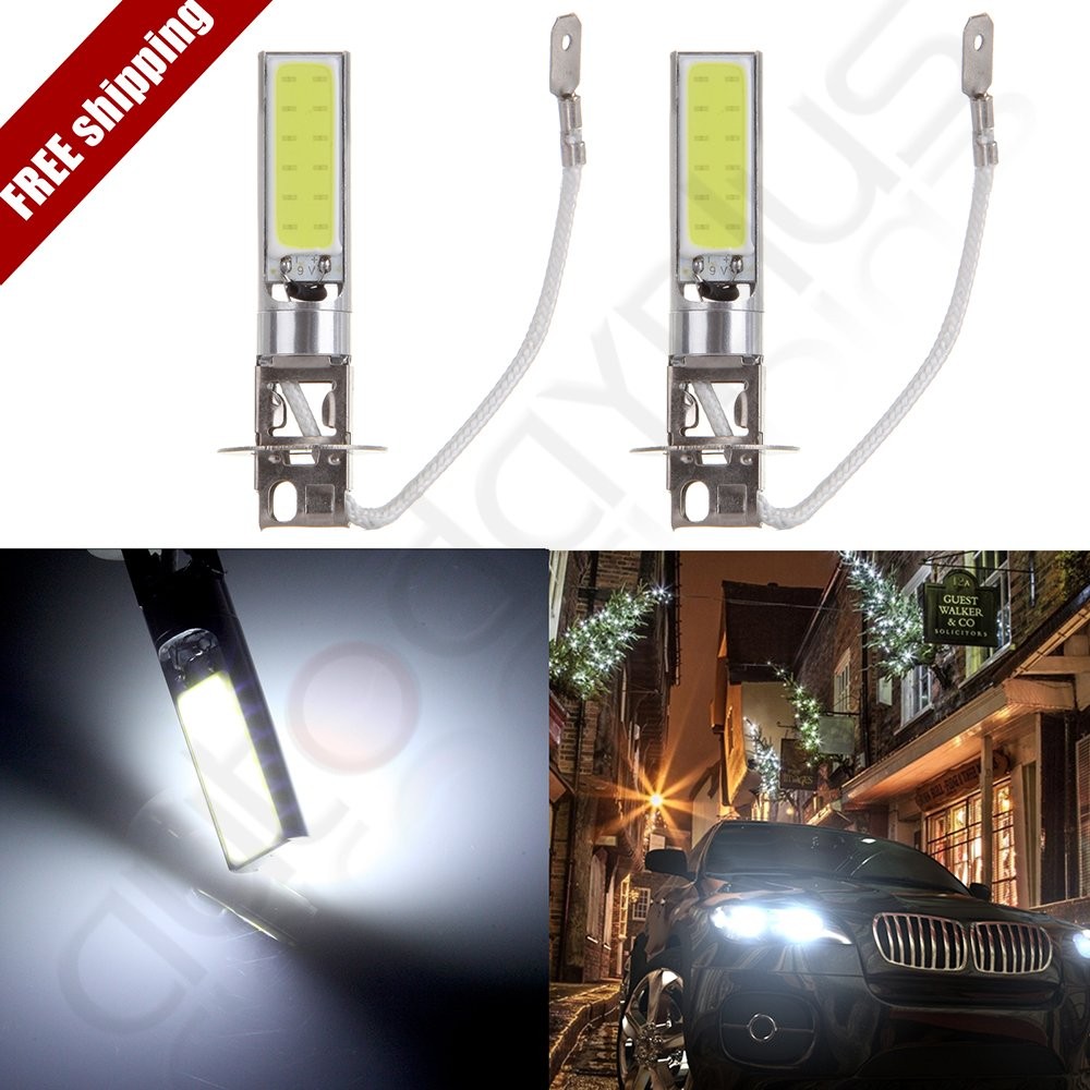2019 Bright H3 60W LED Xenon Pure White Fog Light SMD Car Bulb 6000K HID