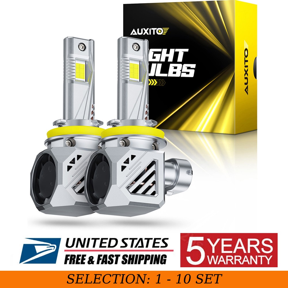 2-20PCS AUXITO H11 H8 H9 LED Headlight Bulb Low Beam 6500K White Canbus A1ULTRA