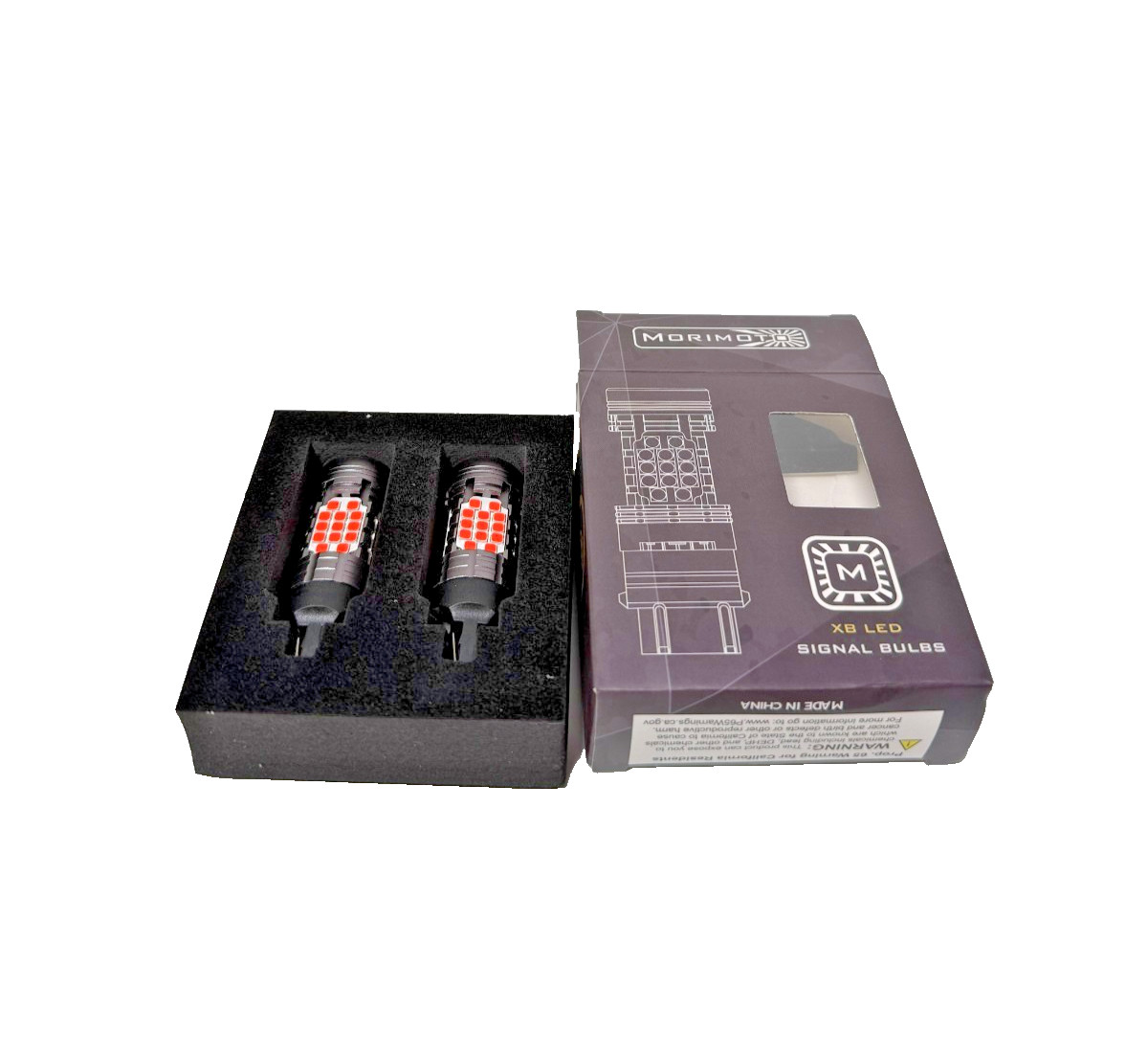 Morimoto 3156/3157: XB Red LED Bulbs Resistor-Free Tail/Turn Set LED407 Open Box
