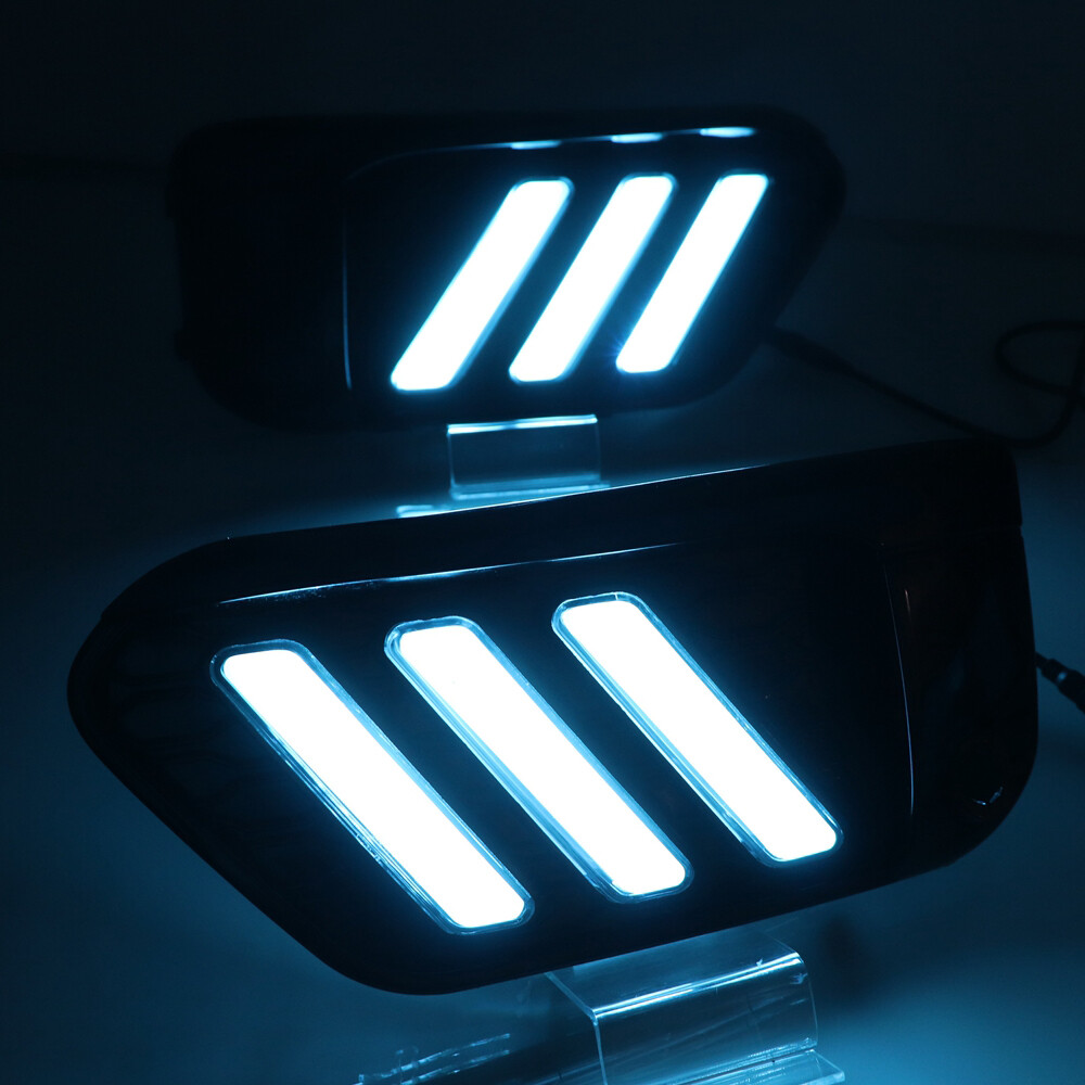 3 Color LED DRL for BMW X1 F48 16-19 Daytime Running Light Grille Style w/ Turn