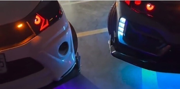 2Pcs 12V LED Red/Ice Blue/Green Devil Eyes Car Light WiFi Control Headlight Lens