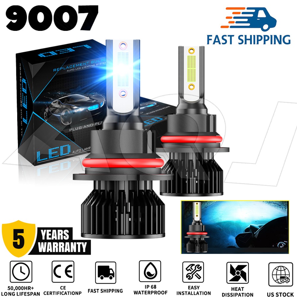 HB5 9007 Hi/Lo BLUE LED Headlight Bulbs Kit for Pontiac Pursuit 2005-2006
