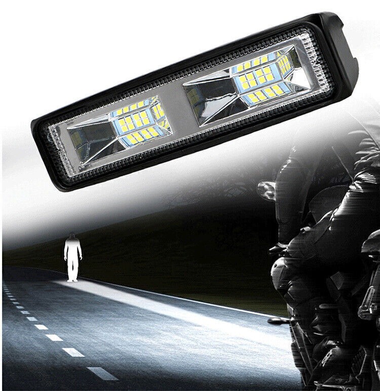 2Pack 6inch 48W LED Work Light Bar Flood Fog Lamp Offroad Driving Truck SUV ATV