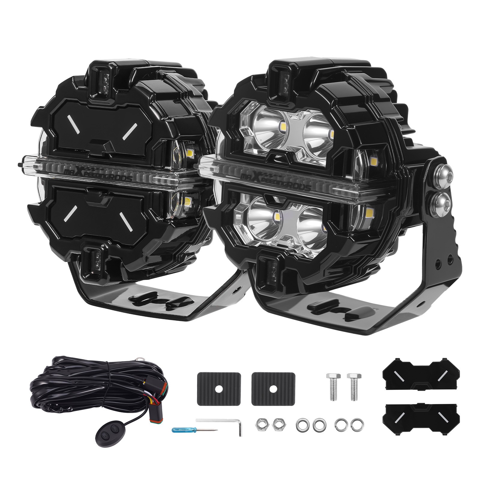 160W LED Work Light Pods Spot Flood Combo IP68 For Truck Jeep SUV ATV Marine 4X4