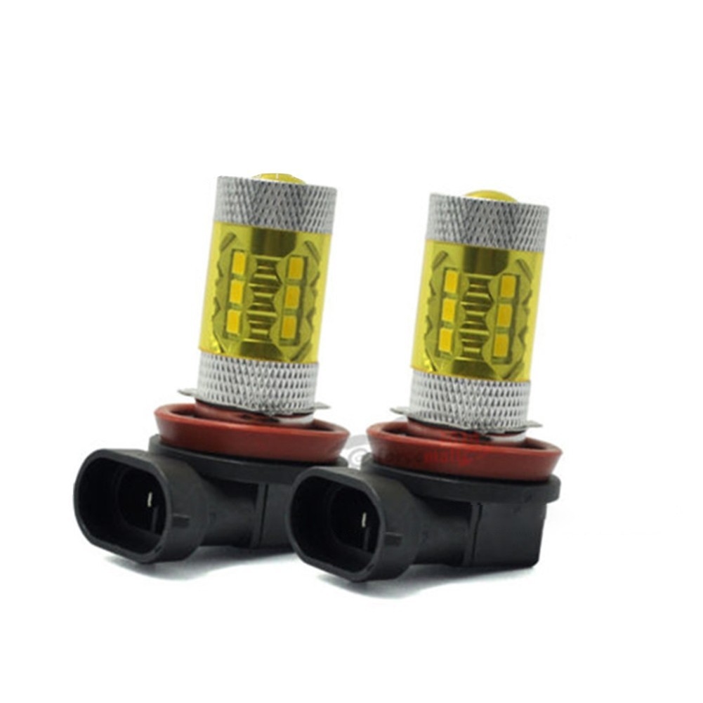 Fog Light 12V DC 1500LM 2pcs 3000K 360 Degrees 50000H High Power Easy To Install