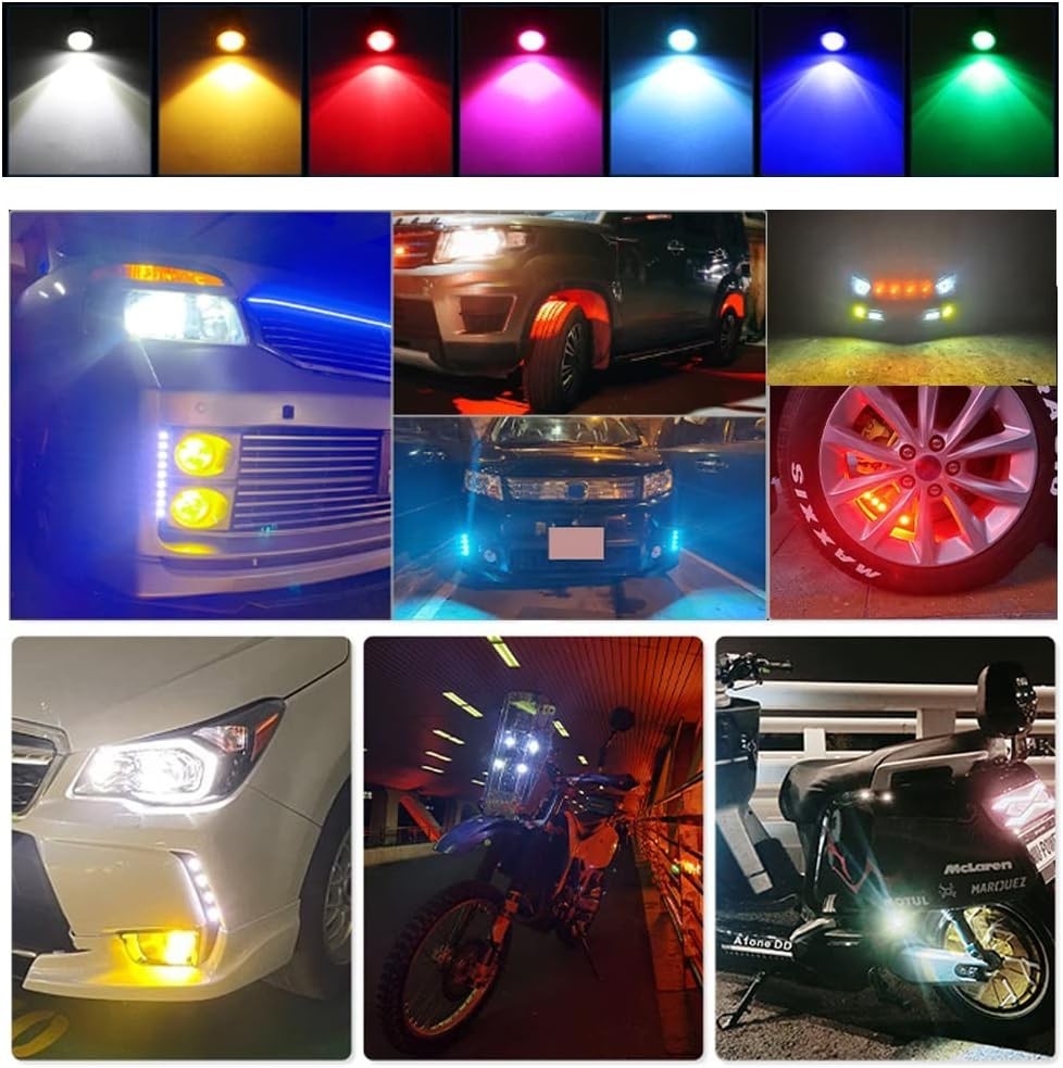 Eagle Eye LED Lights, DIY Ultra Thin 18mm Indicator Marker Light Daytime Runn…