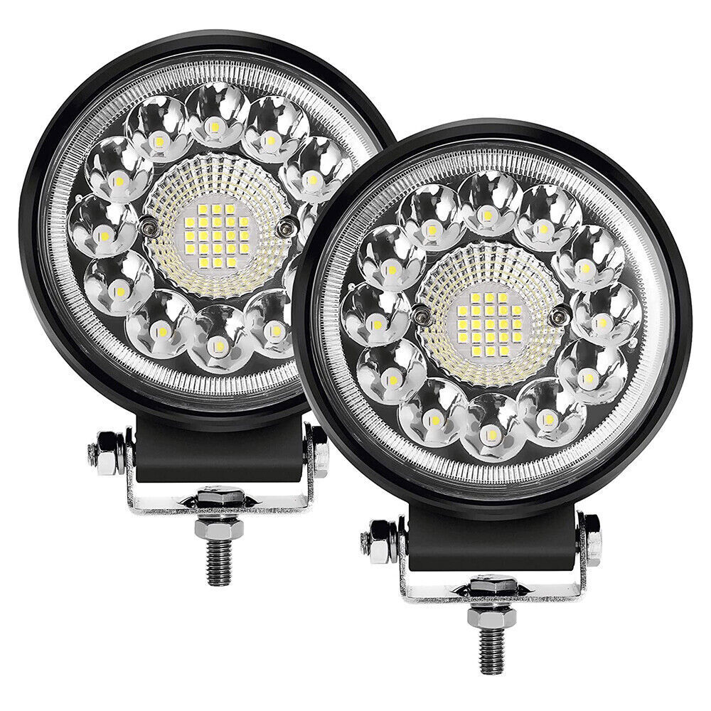 5.5“ INCH Round LED Spot Light Pods Work Flood Driving Fog Lamp Offroad 4WD ATV