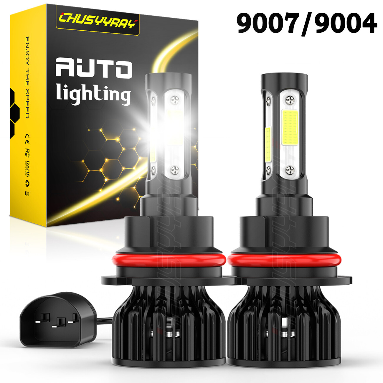 Fit 2005-2019 Nissan Frontier LED Headlight Kit 9007 HB5 6000K White Hi/Low Bulb