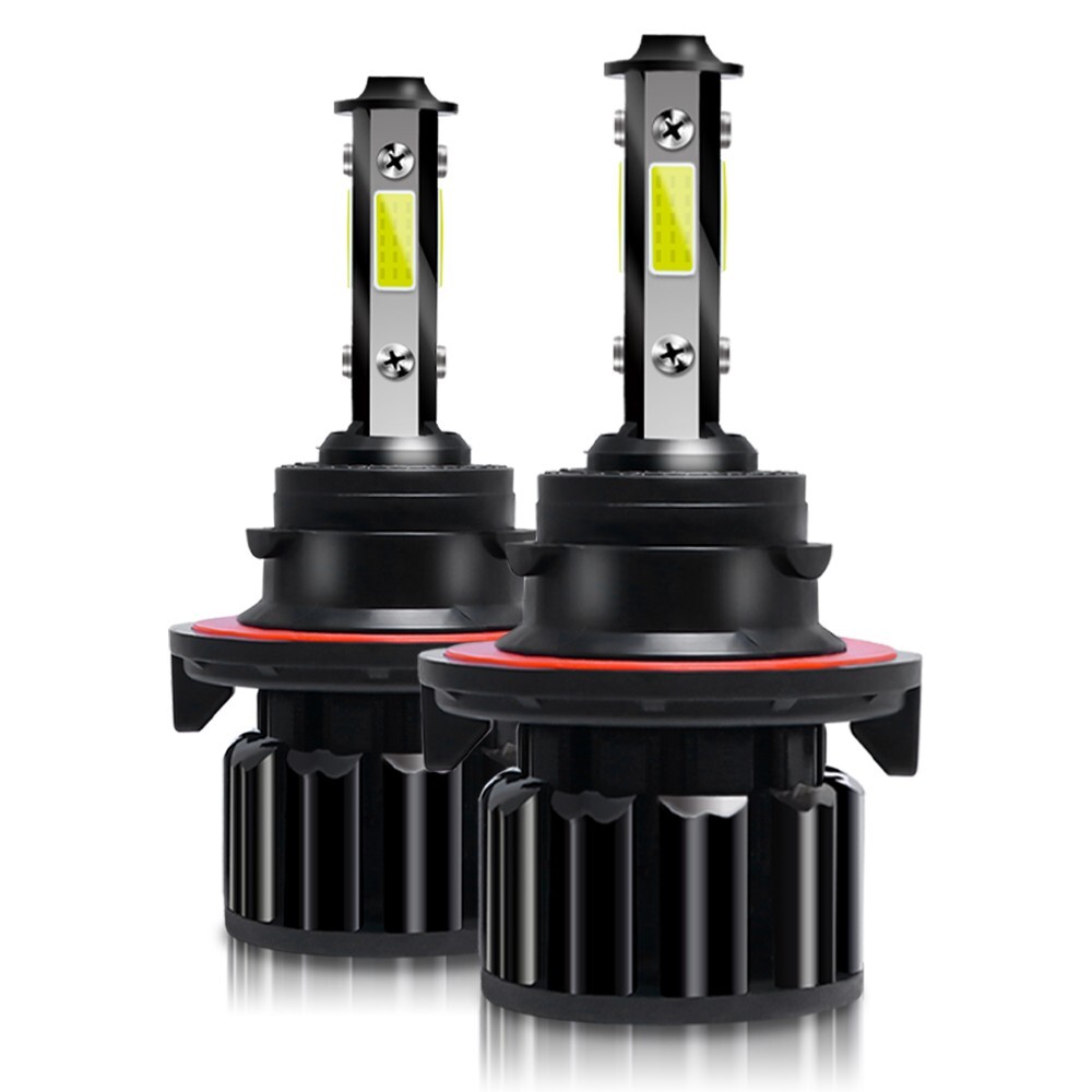 4-sides 9008 H13 LED Headlight Bulbs Conversion Kit High Low Beam 6500K Bright