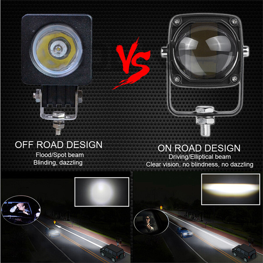 Pickup/Wagon Work Driving Light White ＆ Yellow Aluminum Housing Waterproof