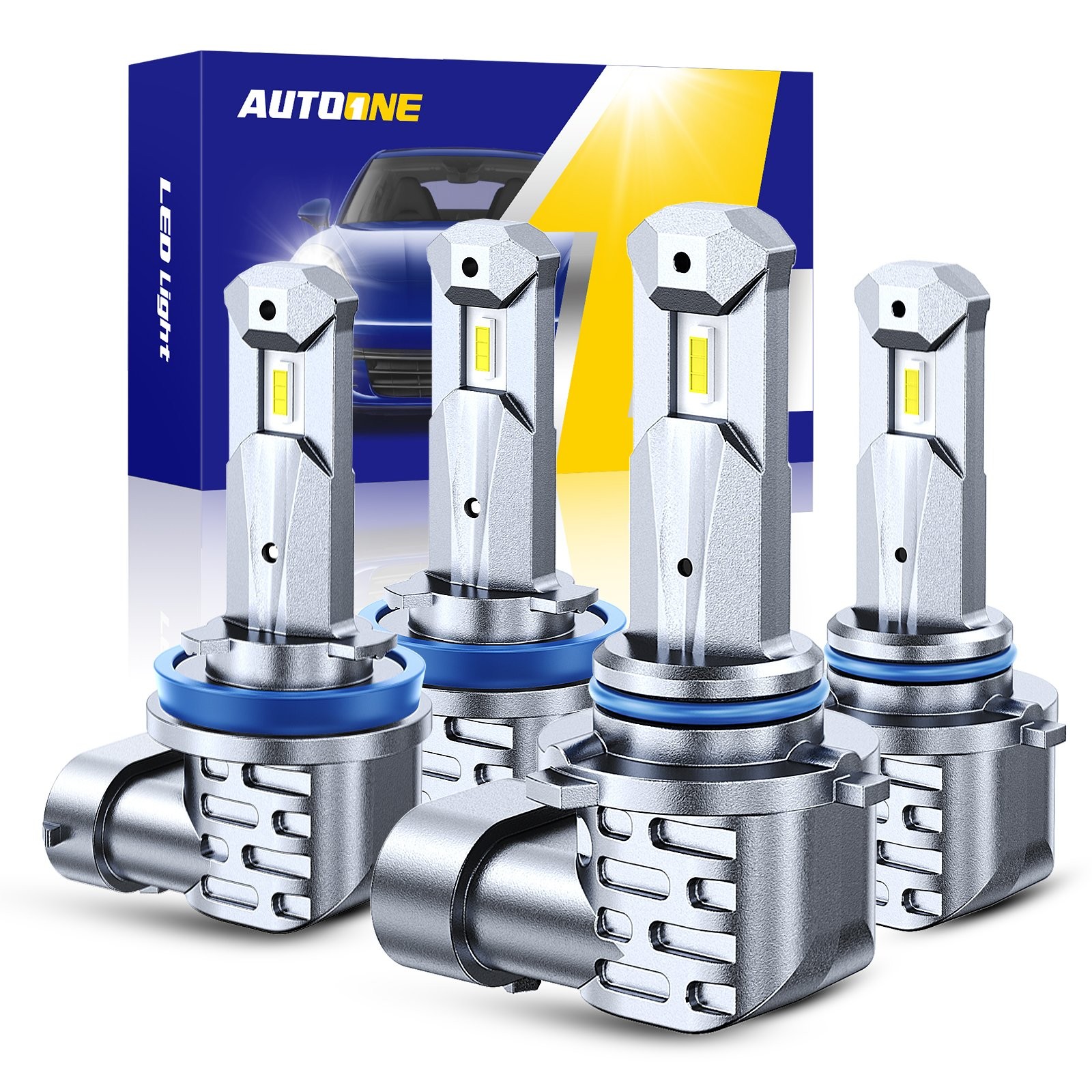 AUTOONE H11 9005 LED Headlight Bulbs High Low Beam Super Bright 80000lm SF 4-20X