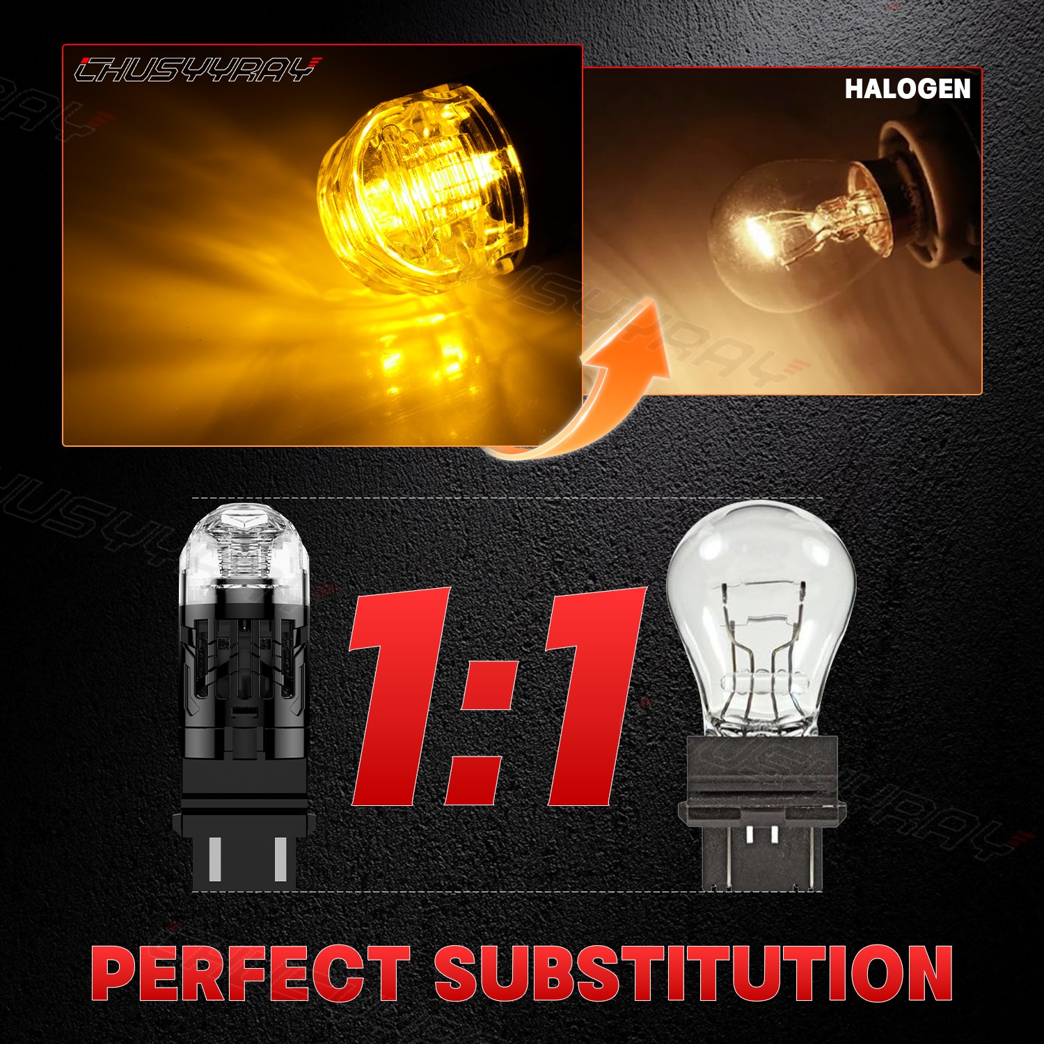 3000K Amber LED Bulbs 3157A For Ram 1500 2500 3500 Turn Signal Light