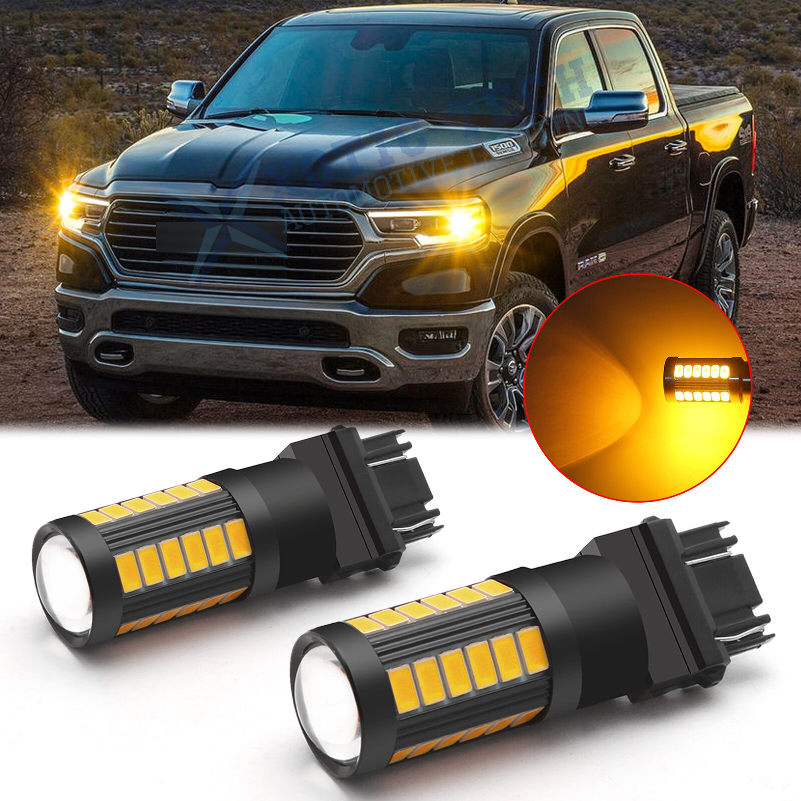For Dodge Ram 1500 2500 3500 3000K Amber 5630 SMD Bright LED Turn Signal Light