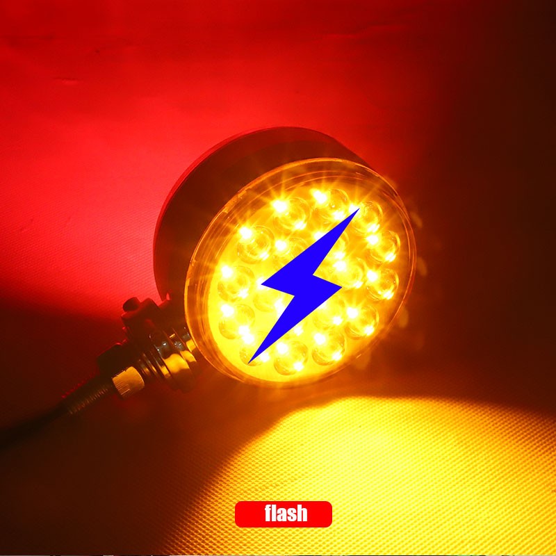 2X Amber/Red LED Dual Face Marker Lights Turn Signal Fender Semi Truck Trailer